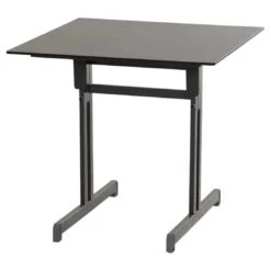 Siena Garden Sola Klapptisch 80x80cm Stahl/HPL Anthrazit/Dark Stone