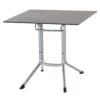 Siena Garden Sola Klapptisch 80x80cm Stahl/HPL Silber/Dark Stone