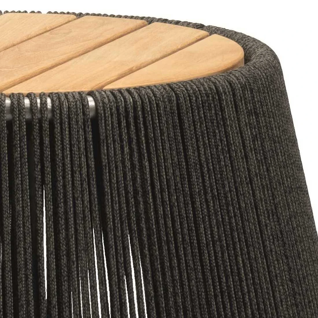 Stern Beistelltisch Ø45cm Aluminium/Rope/Teak Schiefergrau/Natur 2 Stern Beistelltisch Ø45cm Aluminium/Rope/Teak Schiefergrau/Natur – Bild 2