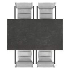 Stern Cardiff Gartenmöbel-Set 5-tlg. Tisch 160x90cm Silber -Grün Raum stern cardiff gartenmoebel set 5 tlg tisch 160x90cm 1484882 5