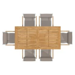 Stern Cardiff Gartenmöbel-Set 7-tlg. Tisch 180/240x90cm Taupe/Natur -Grün Raum stern cardiff gartenmoebel set 7 tlg tisch 180 240x90cm 1500227 6