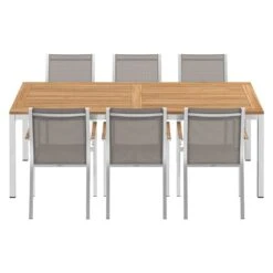 Stern Cardiff Gartenmöbel-Set 7-tlg. Tisch 220x100cm Taupe -Grün Raum stern cardiff gartenmoebel set 7 tlg tisch 220x100cm 1485432 4