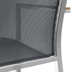 Stern Cardiff Stapelsessel 6-teiliges Gartenmöbelset Mit Teakholz Tisch 160x90cm Silbergrau -Grün Raum stern cardiff stapelsessel 6 teiliges gartenmobelset silbergrau mit teakholz tisch 160x90cm 11