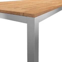 Stern Cardiff Stapelsessel 6-teiliges Gartenmöbelset Mit Teakholz Tisch 160x90cm Silbergrau -Grün Raum stern cardiff stapelsessel 6 teiliges gartenmobelset silbergrau mit teakholz tisch 160x90cm 9