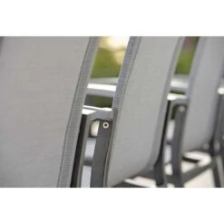 Stern Evoee Gartenmöbelset 5-tlg. Mit Tisch 160x90cm Anthrazit/Silber -Grün Raum stern evoee gartenmoebelset 5 tlg mit tisch 160x90 cm 1426472 8