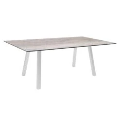 Stern Mika Gartenmöbel-Set 5-tlg. Tisch 180x100cm Silber/Leinen Grau -Grün Raum stern mika gartenmoebel set 5 tlg tisch 180x100cm 1490074 4