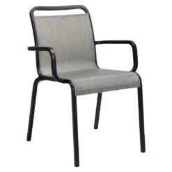 Stern Oskar Gartenmöbel-Set 5-tlg. Tisch 160x90cm Schwarz Matt/Leinen Grau -Grün Raum stern oskar gartenmoebel set 5 tlg tisch 160x90cm 1489986 3