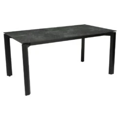 Stern Oskar Gartenmöbel-Set 5-tlg. Tisch 160x90cm Schwarz Matt/Leinen Grau -Grün Raum stern oskar gartenmoebel set 5 tlg tisch 160x90cm 1489986 4