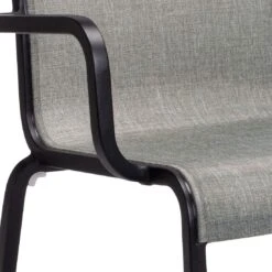 Stern Oskar Gartenmöbel-Set 5-tlg. Tisch 160x90cm Schwarz Matt/Leinen Grau -Grün Raum stern oskar gartenmoebel set 5 tlg tisch 160x90cm 1489986 5