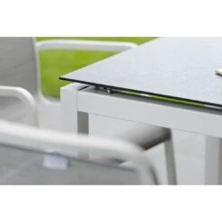 Stern Tischgestell 200x100 Cm Aluminium Weiß -Grün Raum stern tischgestell 200 x 100 cm aluminium weiss 6