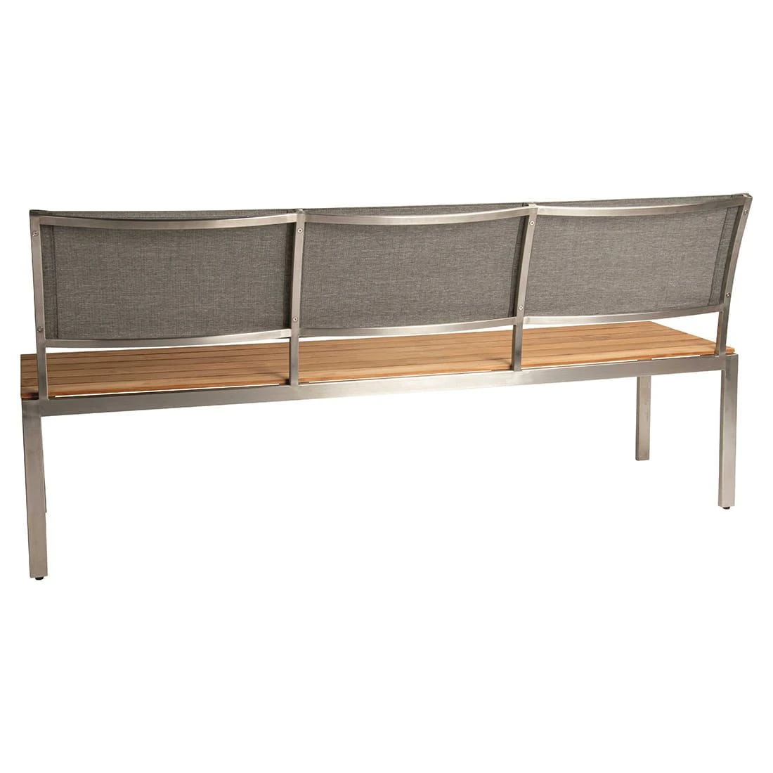 Stern Viona Gartenbank Edelstahl/Teak Silber/Natur 2 Stern Viona Gartenbank Edelstahl/Teak Silber/Natur – Bild 2