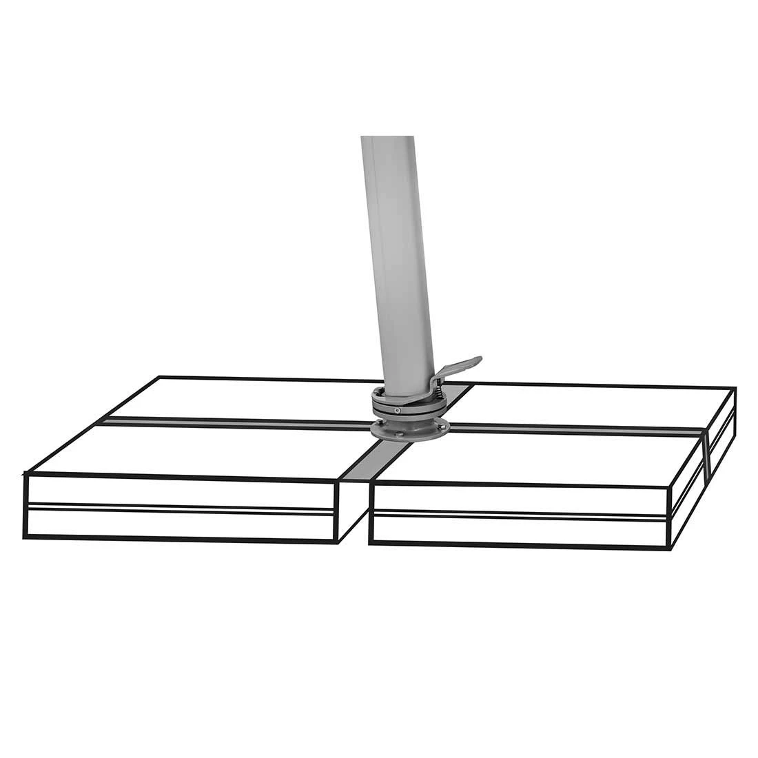 Suncomfort Varioflex Ampelschirm 330x270cm Stone Grey 7 Suncomfort Varioflex Ampelschirm 330x270cm Stone Grey – Bild 7