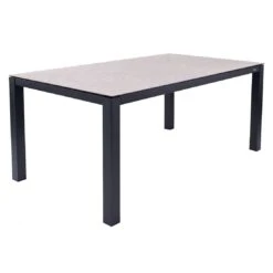 Zebra Alus Gartentisch 180x100cm Aluminium/HPL Graphit/Sandstein