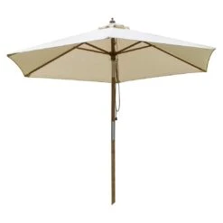 Zebra Flamenco Sonnenschirm Ø250cm Holz/Olefin Beige