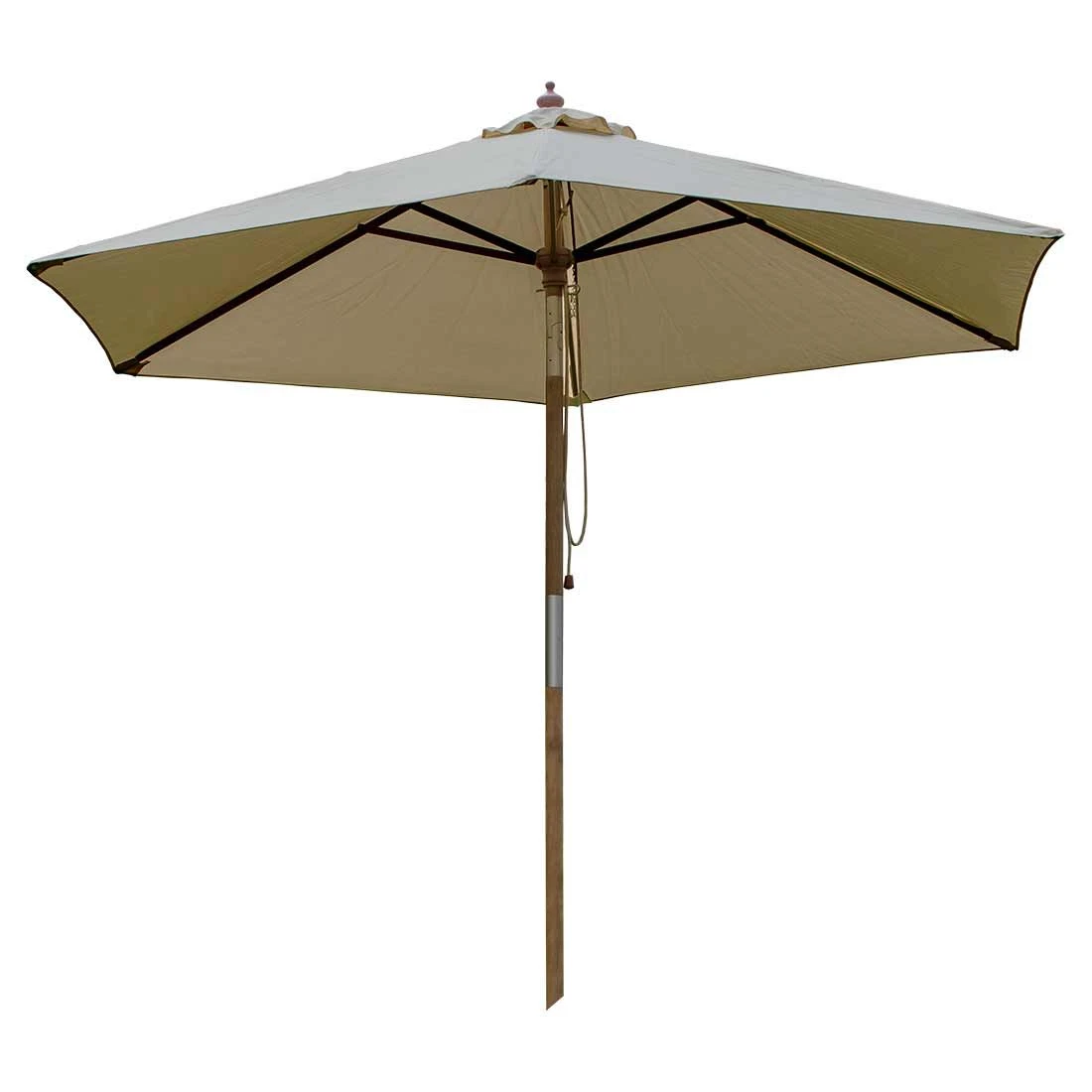 Zebra Flamenco Sonnenschirm Ø250cm Holz/Olefin Taupe 1 Zebra Flamenco Sonnenschirm Ø250cm Holz/Olefin Taupe