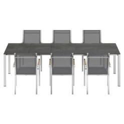 Zebra One Gartenmöbel-Set 7-tlg. Tisch 160/217/267x91cm Silber/Dunkelgrau 13 Zebra One Gartenmöbel-Set 7-tlg. Tisch 160/217/267x91cm Silber/Dunkelgrau -Grün Raum zebra one gartenmoebel set 7 tlg tisch 160 217 267x91cm 1484596 5