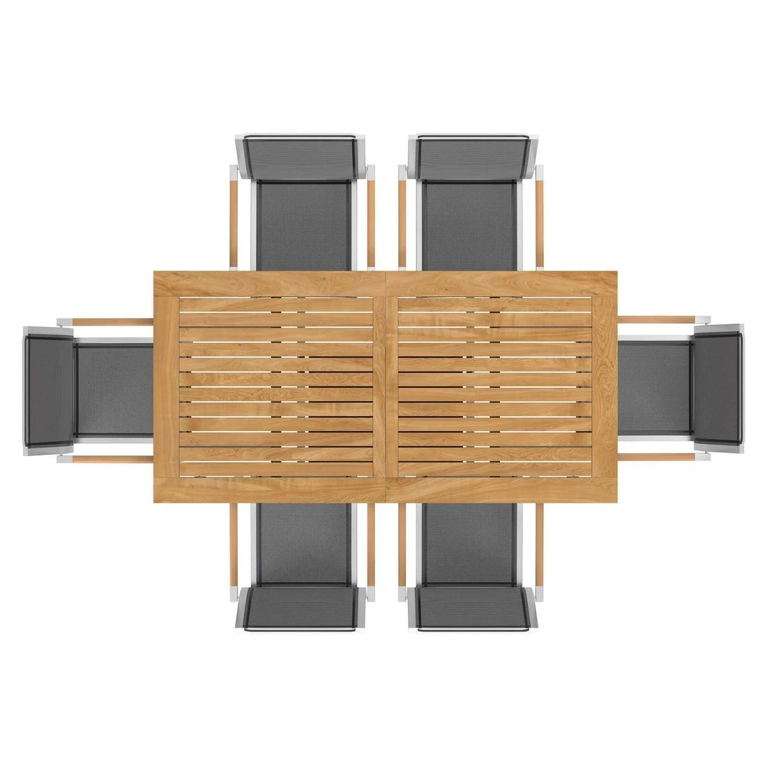 Zebra One Gartenmöbel-Set 7-tlg. Tisch 180/240x90cm Silber/Dark Platinum 6 Zebra One Gartenmöbel-Set 7-tlg. Tisch 180/240x90cm Silber/Dark Platinum – Bild 6