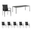 Zebra One Gartenmöbel-Set 7-tlg. Tisch 220x100cm Silber/Dark Platinum