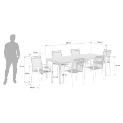 Zebra One Gartenmöbel-Set 7-tlg. Tisch 220x100cm Silber/Dunkelgrau 7 Zebra One Gartenmöbel-Set 7-tlg. Tisch 220x100cm Silber/Dunkelgrau -Grün Raum zebra one gartenmoebel set 7 tlg tisch 220x100cm 1484640 3