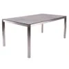 Zebra Opus Gartentisch 180x100cm Edelstahl/HPL Silber/Scratched Grey