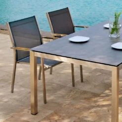 Zebra Sela Gartentisch-Platte 210x100cm HPL Beton -Grün Raum zebra sela tischplatte 210x100cm hpl beton 1382901 3